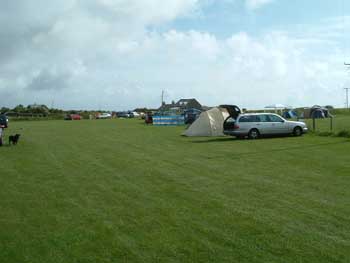 Large area for tents. Camping with panoramic views.